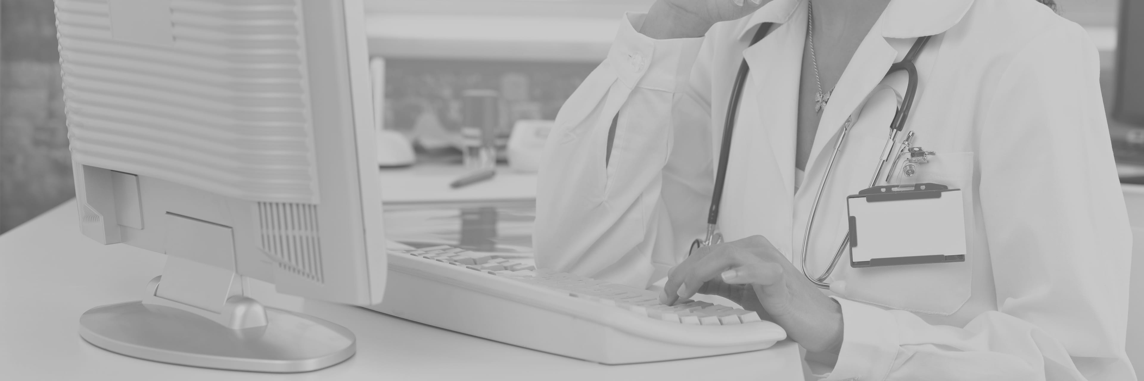 Physician at a computer