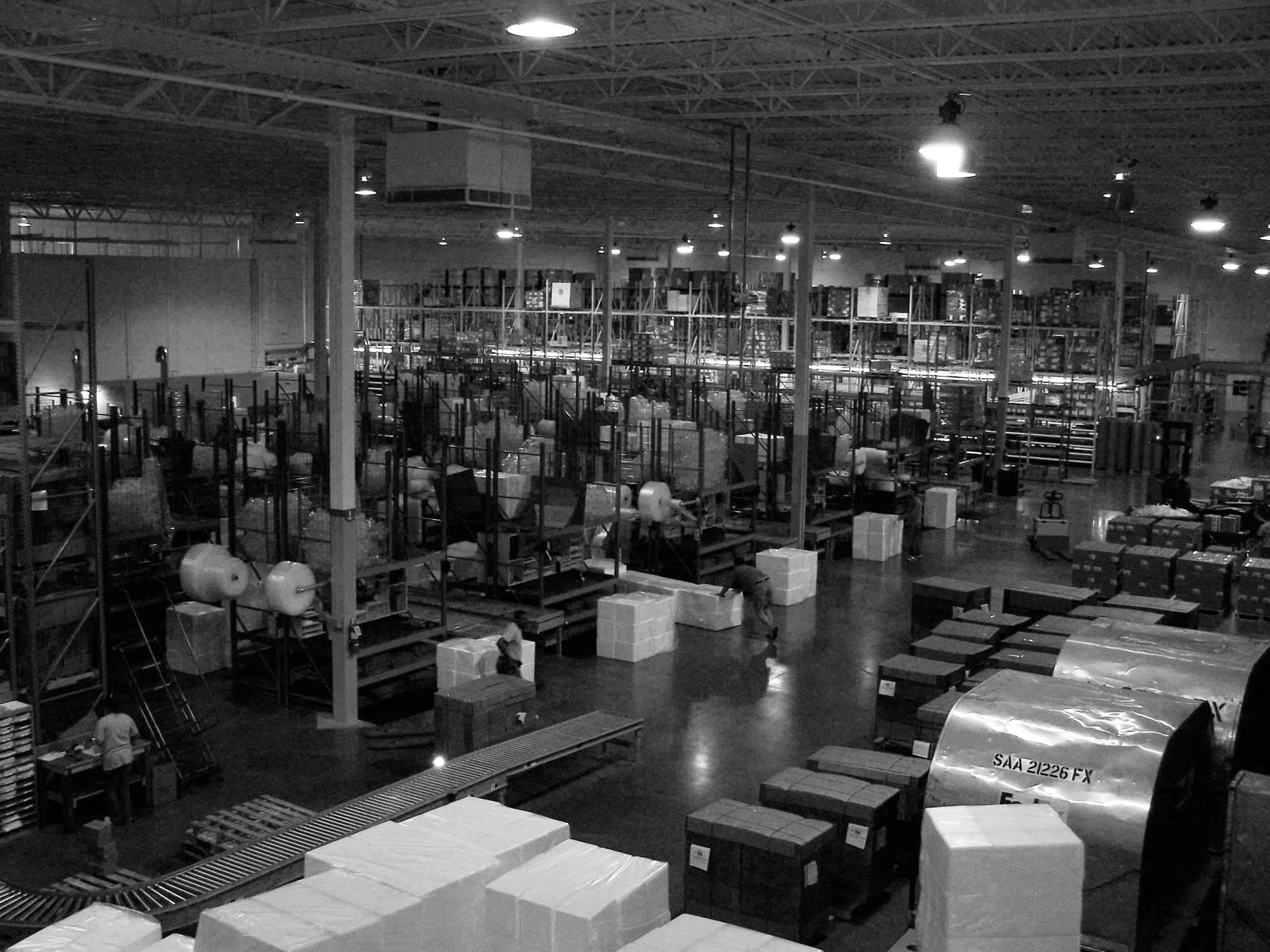 full view of distribution center inside